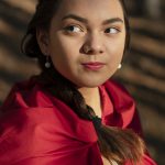 little red riding hood forest portrait